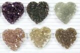 Lot: Druzy Amethyst/Quartz Heart Clusters ( Pieces) #84112-2
